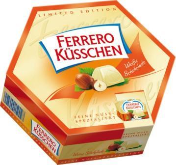 Ferrero Küsschen weise Schokolade