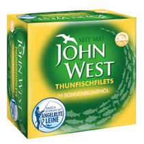 Eine Packung Thunfisch John-West