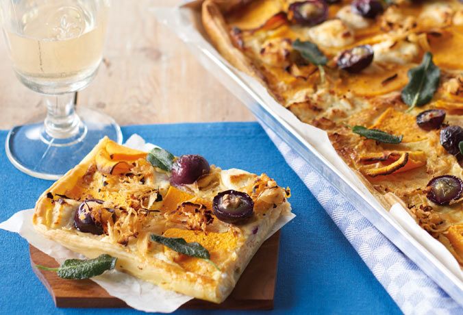 Kuerbis-Sauerkraut-Tarte