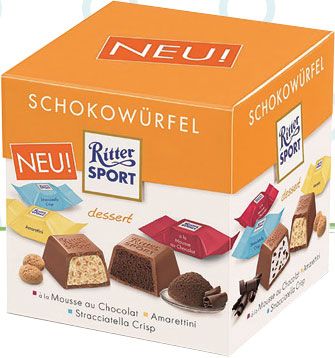 schokowuerfel dessert