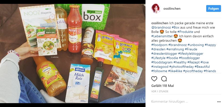Ossilinchen Instagram Post erste brandnooz classic box