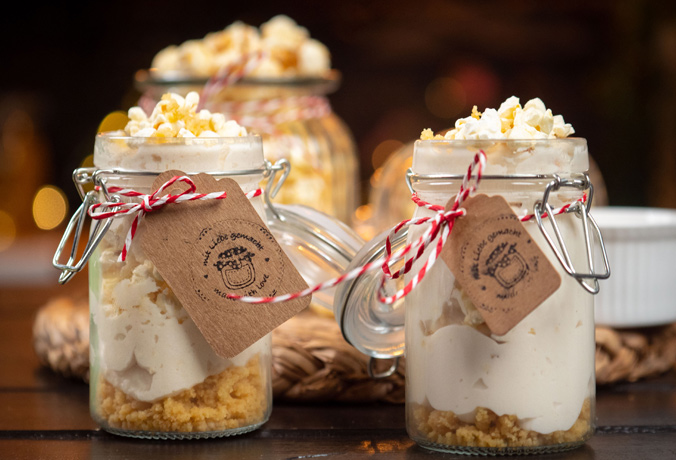 Popcorn-Toffee-Dessert mit Produkten aus der Classic Box November