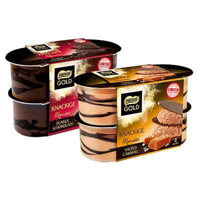 Nestlé Gold Knackige Mousse Dunkle Schokolade/ Salted Caramel