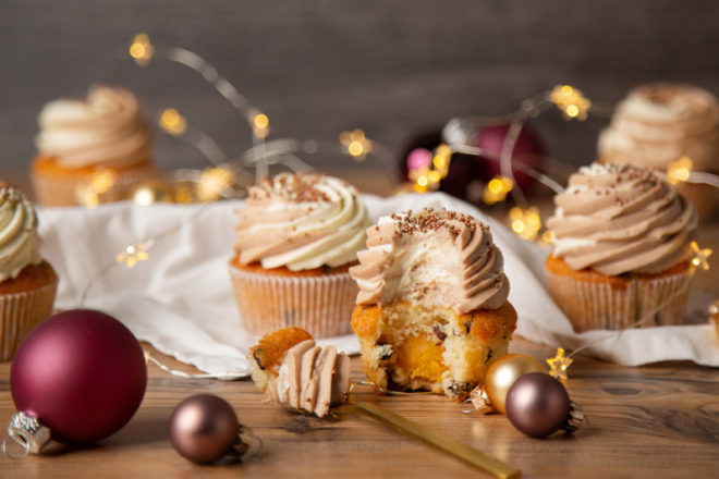 Sallys Rezept: Kinderriegel Cupcakes mit Orangenmarzipan