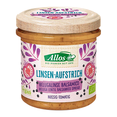 Allos Linsen-Aufstrich Belugalinsen Balsamico