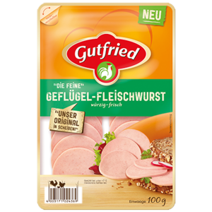 Gutfried Geflügel-Fleischwurst in Scheiben „Die Feine“