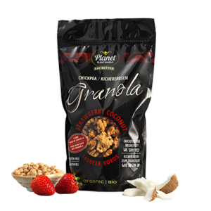 Planet Plant-Based Bio Kichererbsen Granola Erdbeer Kokos