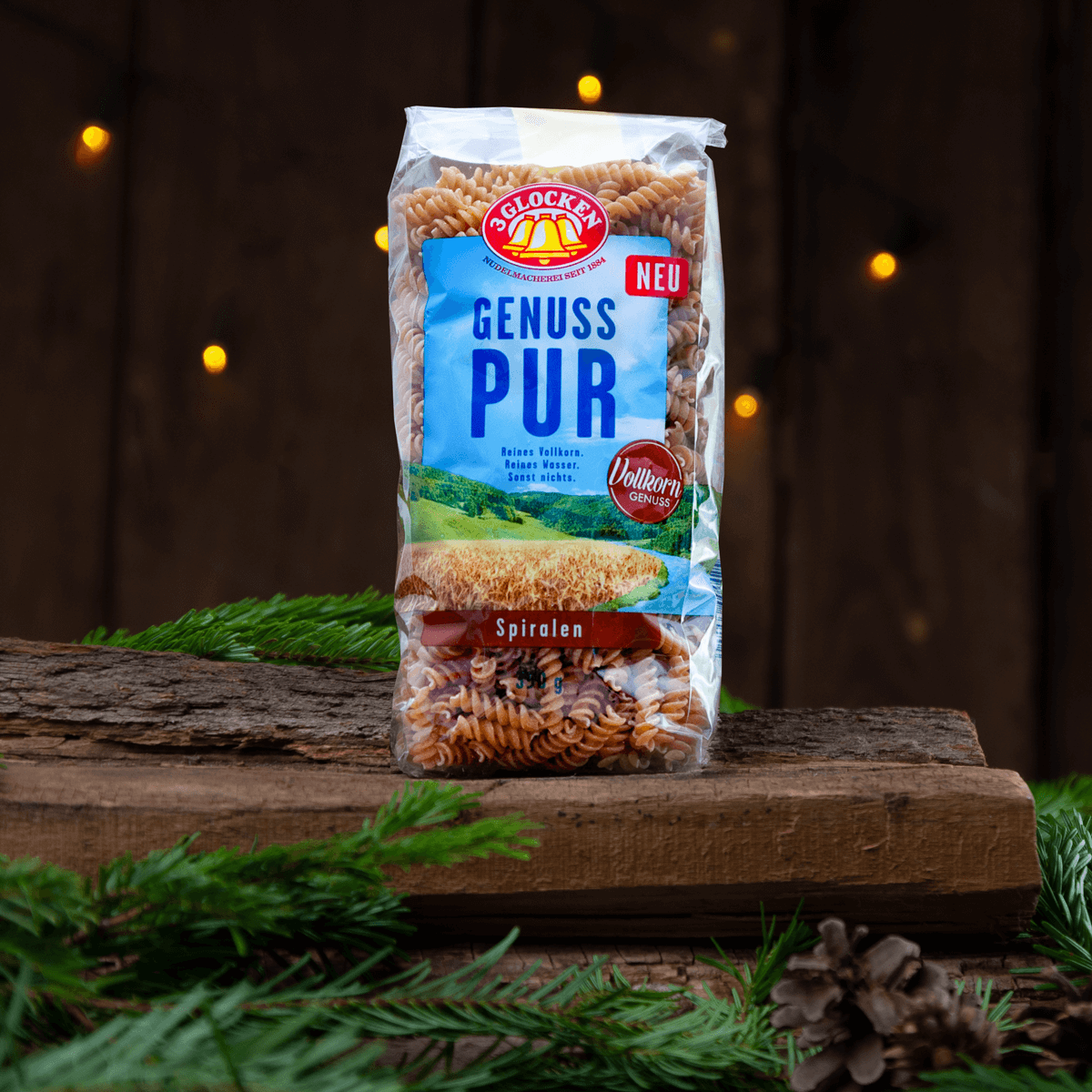 brandnooz Classic Adventskalender - 3 GLOCKEN GENUSS PUR Vollkorn Spiralen