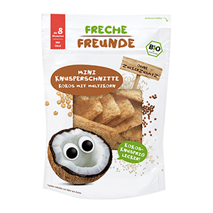 Freche Freunde Bio Mini Knusperschnitte Kokos mit Multikorn