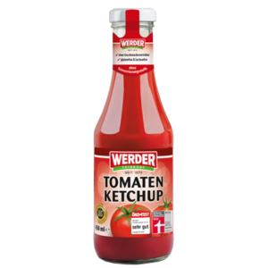Werder Tomatenketchup in der Glasflasche