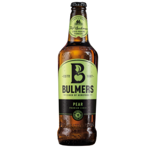 Bulmers Birnen Cider in der Flasche