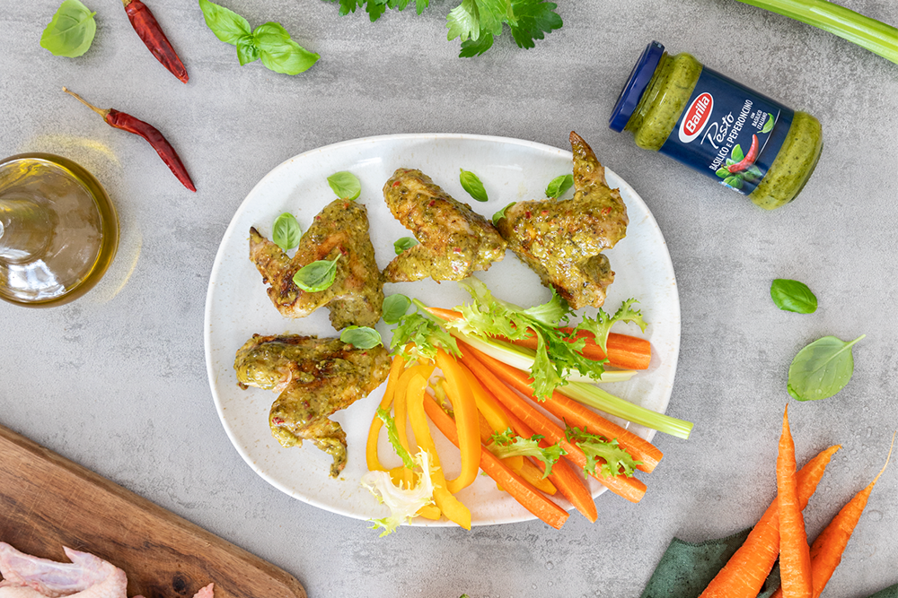Gegrillte Hähnchenbrust mit Pesto