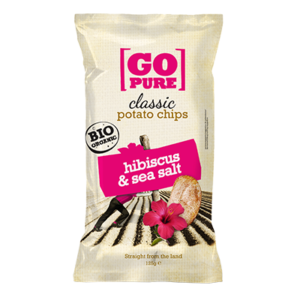 GoPure Kartoffelchips mit Meersalz und Hibiskus