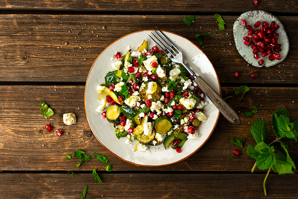 gegrillter Zucchinisalat