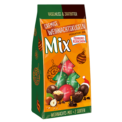 Cremige Weihnachtskugeln mit Zartbitter Schokolade und Nüssen von Ferrero Küsschen