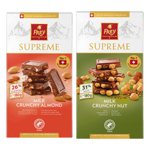 Chocolat FREY Schweizer Schokolade in zwei Sorten
