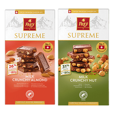 Chocolat FREY Schweizer Schokolade in zwei Sorten