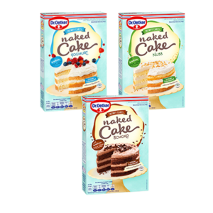 Dr. Oetker Naked Cake Backmischungen in 3 Sorten