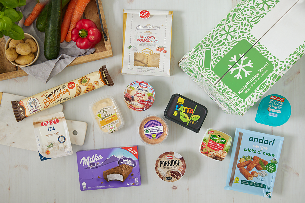 branndooz Cool Box März mit leckeren Neuheiten aus dem Kühlregal, wie Pasta, Griespudding, Fischstäbchen Alternativen etc.