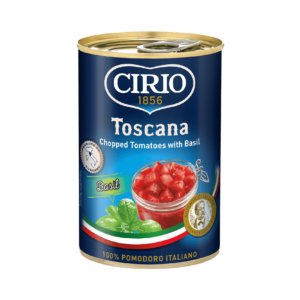 CIRIO stückige Tomaten mit Basilikum aus der Dose