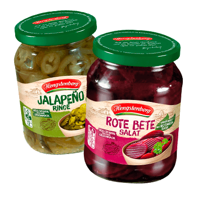 Hensgtenberg Rote Beete oder Jalapeno im Glas