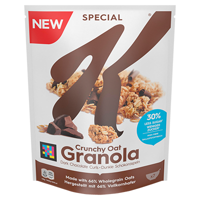 Special K Crunchy Oat Granola Dark Chocolate Curls